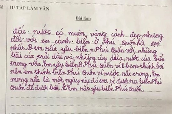 Bài Văn tả cảnh biển siêu nổi tiếng ở Việt Nam, nhưng khi search tên trên Google ai cũng hoang mang: Ủa là như nào đây?