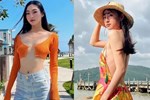 Hoa hậu Lương Thùy Linh nghiện thả rông bất chấp vòng 1 xập xệ