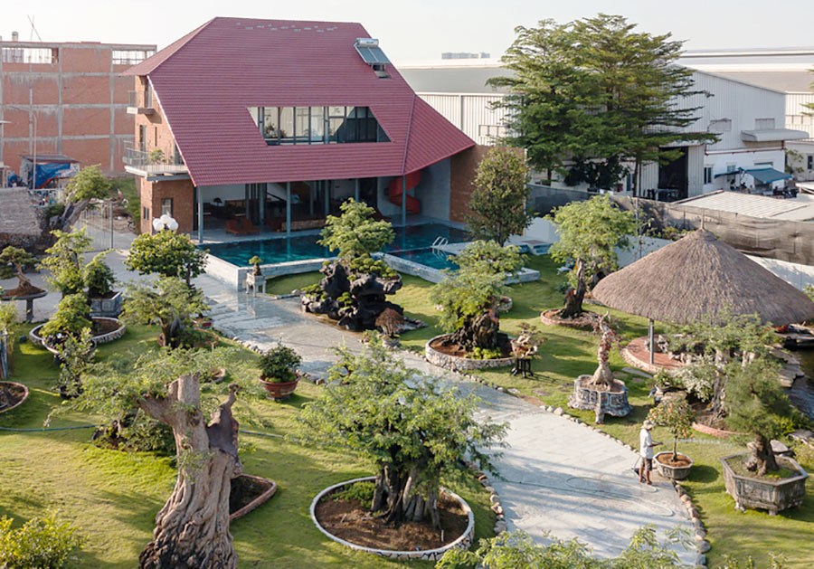 Biệt thự hiện đại 3 tầng có mái gấp độc đáo ở vùng ven Sài Gòn-2