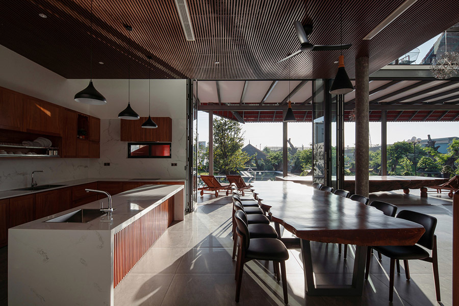 Biệt thự hiện đại 3 tầng có mái gấp độc đáo ở vùng ven Sài Gòn-10