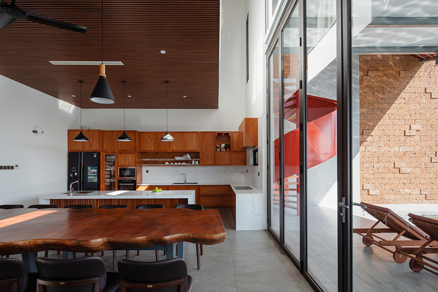 Biệt thự hiện đại 3 tầng có mái gấp độc đáo ở vùng ven Sài Gòn-11