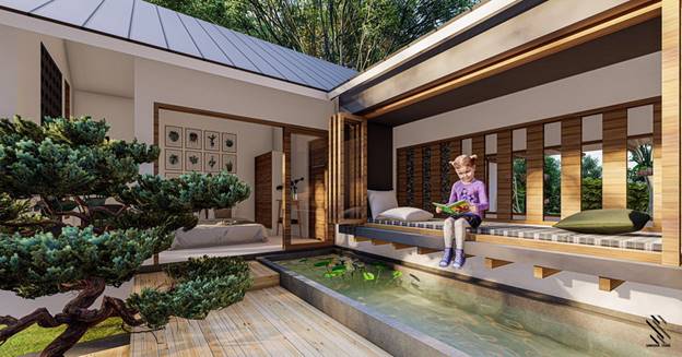 Ý tưởng thiết kế nhà đẹp 1 tầng hình chữ U đơn giản mà lôi cuốn-9