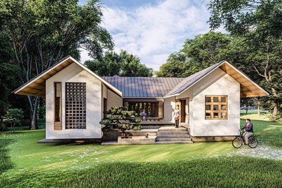 Ý tưởng thiết kế nhà đẹp 1 tầng hình chữ U đơn giản mà lôi cuốn