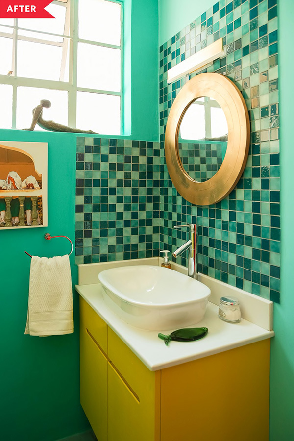 Phòng tắm cũ kỹ ‘lột xác’ bất ngờ nhờ cách phối màu đơn giản-5