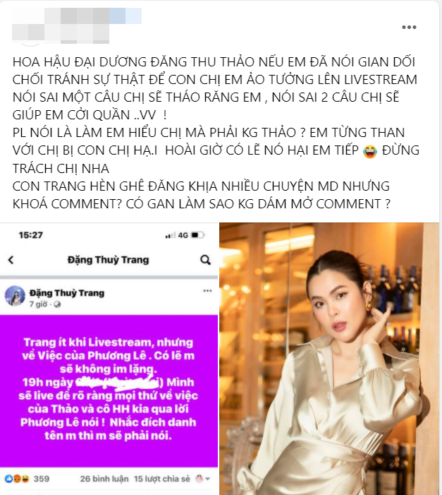 Nóng: Chị gái Đặng Thu Thảo hẹn livestream, Phương Lê tuyên bố sẽ tháo răng, lột quần Hoa hậu đại dương nếu dám nói láo-1