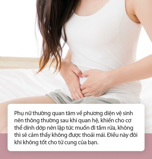 Sau khi quan hệ, phụ nữ không nên vội vàng làm 3 chuyện này nếu không muốn gây hại tử cung, khó có con-1