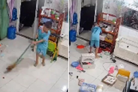 Tất bật làm đẹp cho khách ăn Tết đến tận đêm muộn, mẹ rơi nước mắt thấy hành động của con trai qua camera