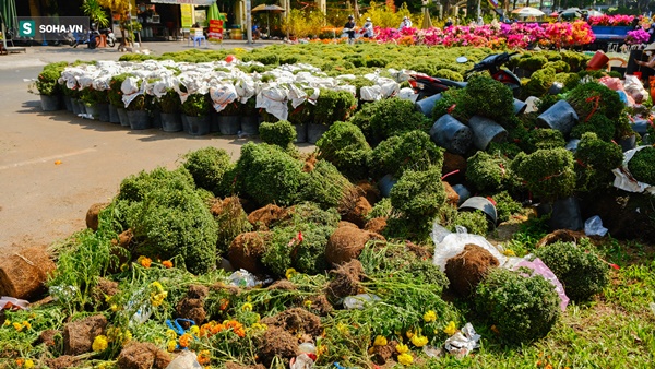 Tiểu thương vừa bán vừa đập hoa chiều 29 Tết: Giảm tận nửa giá nhưng người mua vẫn bỏ đi-3