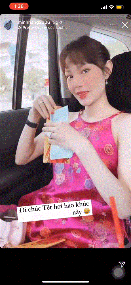 Minh Hằng khoe nhẫn kim cương cực khủng ở ngón áp út, còn khéo để lộ ai kia vào đúng mùng 1 Tết-2