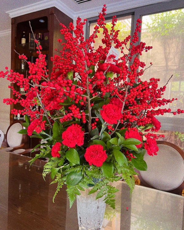 Góc nào nhà Đàm Thu Trang cũng có thể sống ảo, biệt thự hạng sang của Bảo Thy&nbsp;đủ các loại hoa Tết đắt tiền-8