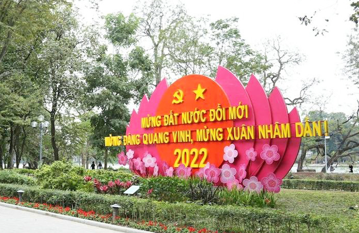 Hà Nội rực rỡ cờ hoa mừng Đảng, mừng Xuân mới Nhâm Dần 2022-1