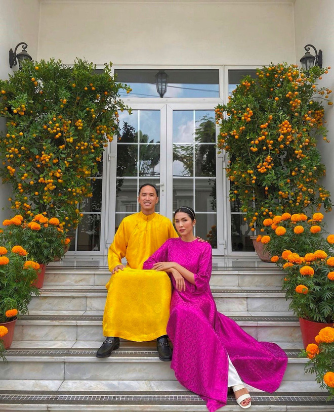 Có chồng để làm gì: Để diện áo dài đôi như Hà Tăng chứ còn gì nữa!-3