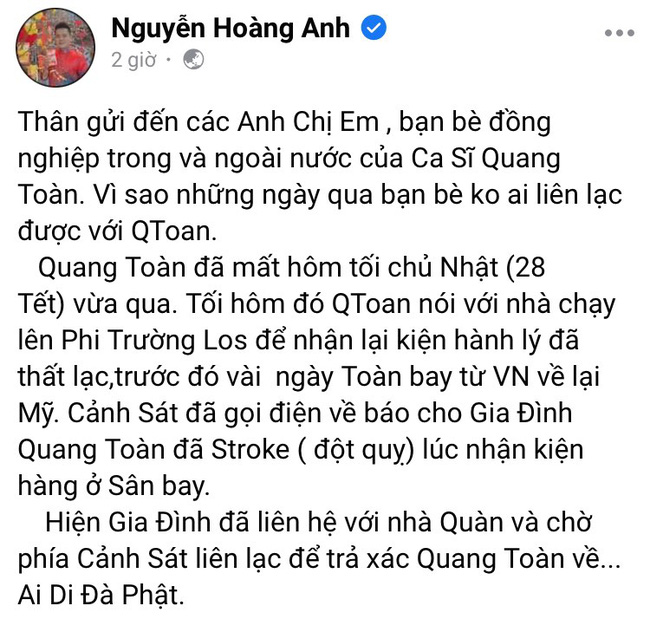 Sốc: Nam ca sĩ Vbiz qua đời ngay tại sân bay-1