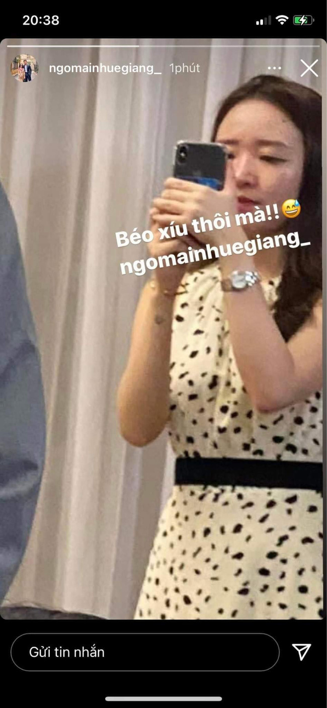 Sau nghi vấn mang thai con đầu lòng, Nhuệ Giang vợ cầu thủ Xuân Trường lên tiếng kèm theo hình ảnh-1