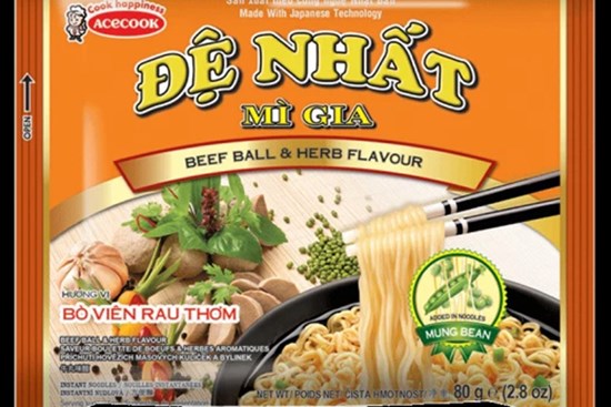 Mì ăn liền của Acecook tiếp tục bị cảnh báo tại Châu Âu