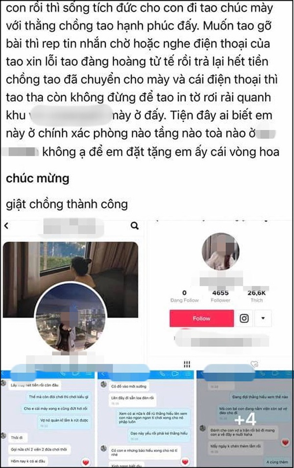 Vụ hot girl Gia Lâm xúi bạn trai đánh vợ để lên với mình: Bài đăng của cô vợ nhắc thẳng đến clip nóng, tuyên bố một điều về chồng!-3