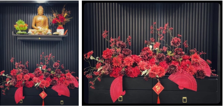 4 mẫu bàn thờ đúng lễ nghi, chuẩn phong thuỷ khiến dân tình trầm trồ: Bày biện khéo hết phần thiên hạ, bảo sao gia chủ đắc sai tài lộc-1