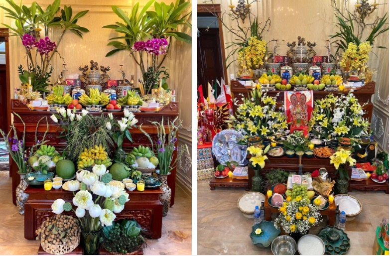 4 mẫu bàn thờ đúng lễ nghi, chuẩn phong thuỷ khiến dân tình trầm trồ: Bày biện khéo hết phần thiên hạ, bảo sao gia chủ đắc sai tài lộc-7