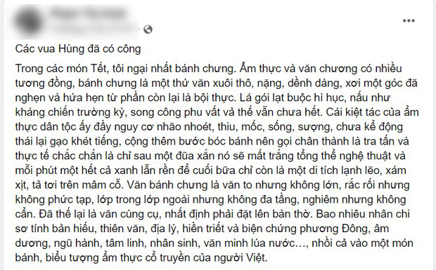 Một nhà văn gây phẫn nộ khi chê bánh chưng là thứ văn xuôi thô kệch, ăn đến bội thực”-3