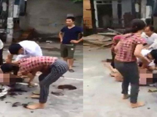 Nghi chồng ngoại tình, vợ ập vào nhà nghỉ, đưa tiểu tam về nhà đánh ghen-1