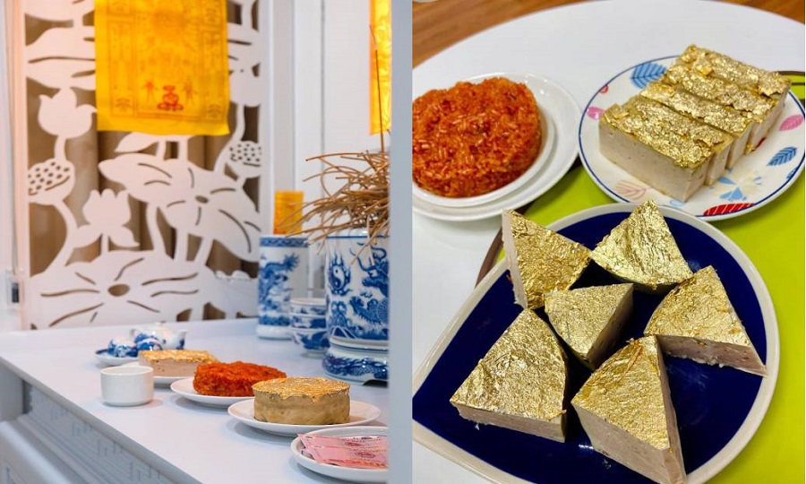 Giò chả dát vàng tiền triệu ngày vía Thần tài, ăn cả vàng để… thụ lộc-1