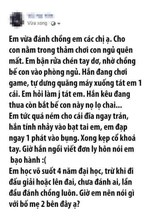 Pha tung chưởng khai xuân hot MXH của cô vợ siêu ngầu: Giờ hắn ngồi viết đơn ly hôn nói em bạo hành-1