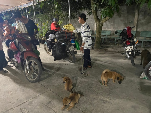 Hình ảnh mới nhất của chủ đàn chó bị tiêu huỷ ở Cà Mau: Hai vợ chồng ghé thăm chú chó còn sót lại trước khi lên Long An làm việc-4