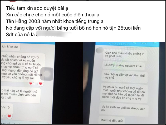 Vợ bóc phốt chồng ngoại tình, nhân tình 2k3, chênh lệch 25 tuổi vẫn quyết liệt không muốn chung chồng với ai-1