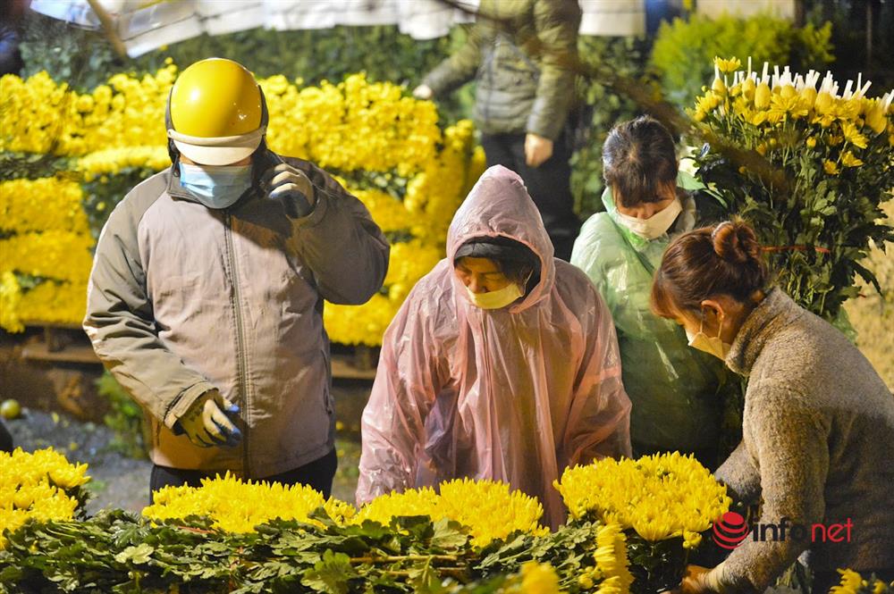 Chợ hoa lớn nhất Hà Nội ngày Valentine: Hoa đẹp, xịn khách vắng tanh, chỗ đông đúc là nơi bán hoa cúc cúng rằm-11