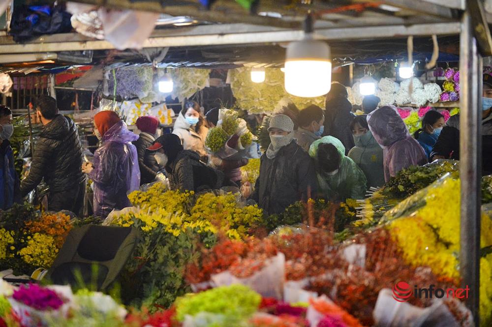 Chợ hoa lớn nhất Hà Nội ngày Valentine: Hoa đẹp, xịn khách vắng tanh, chỗ đông đúc là nơi bán hoa cúc cúng rằm-12
