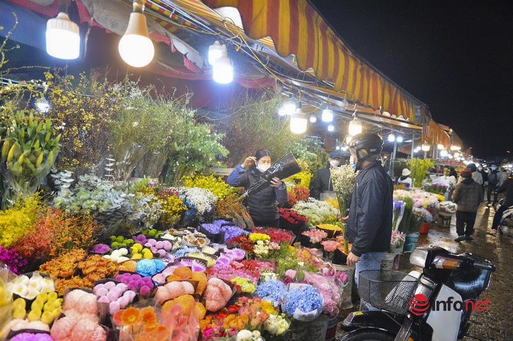 Chợ hoa lớn nhất Hà Nội ngày Valentine: Hoa đẹp, xịn khách vắng tanh, chỗ đông đúc là nơi bán hoa cúc cúng rằm-4