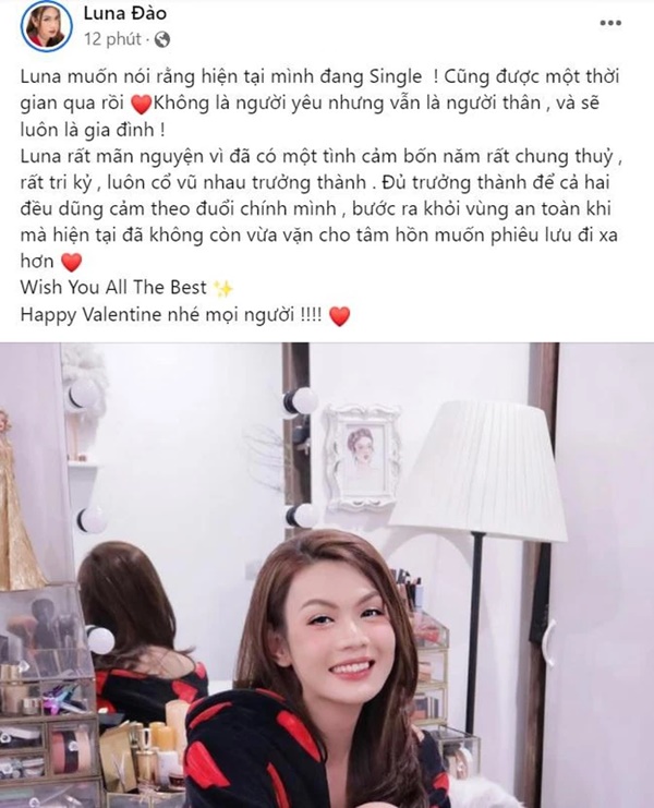 Đào Bá Lộc xác nhận chia tay bạn trai thứ 15 sau 4 năm bên nhau vào đúng ngày Valentine-1