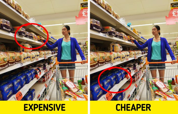 Sai lầm khi mua sắm ở siêu thị: Chỉ lấy đồ ngang tầm tay mà không nhìn xuống dưới-1
