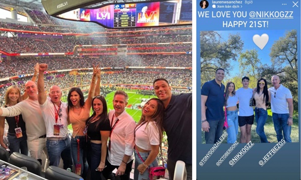 Khoảnh khắc tỷ phú Amazon trao ánh mắt đặc biệt dành cho người tình nóng bỏng gây nhiều tranh cãi-1