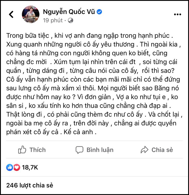 Chồng Đoàn Di Băng tiếp tục đáp trả những người không quen cũng chẳng được mời lại xúm tụm soi vợ mình, thật lòng đi có phải cũng thèm được như cô ấy-2