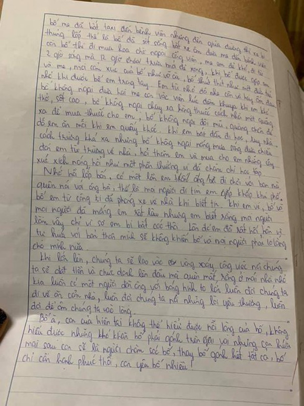 Bài văn tả bố đạt 9,5 điểm làm dân mạng rơi nước mắt, đến cô giáo cũng phải thốt lên: Em nên để bố đọc bài này!-2