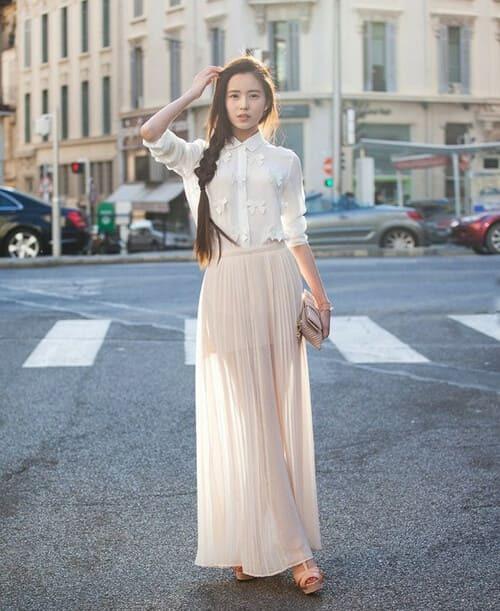 Mặc đẹp như fashionista với cách mix chân váy maxi chuẩn chỉnh-1