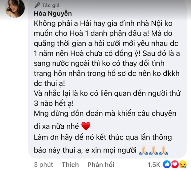 Hoà Minzy từ chối khi được Minh Hải hỏi cưới, làm rõ lý do không đăng kí kết hôn dù có con chung?-1