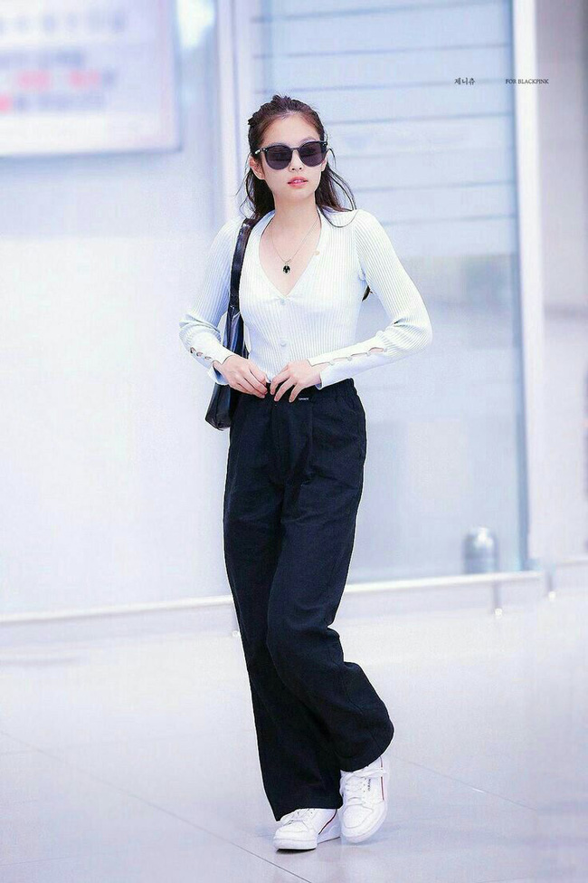 Chỉ cao 1m63, Jennie vẫn mặc quần ống rộng tuyệt đẹp và tôn dáng-3
