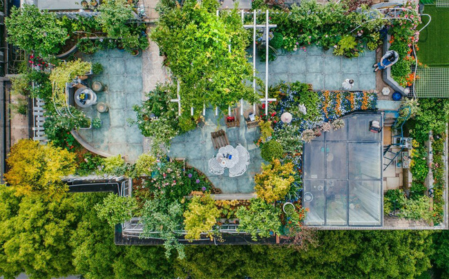 Người phụ nữ 45 tuổi biến toàn bộ không gian sân thượng thành khu vườn địa đàng-3