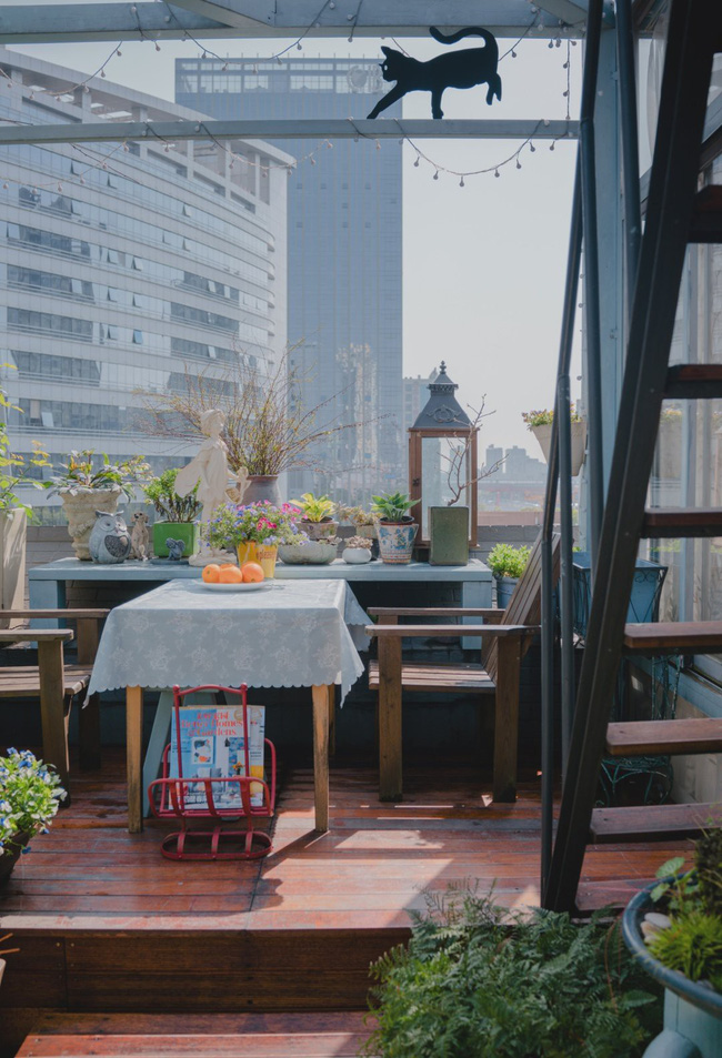 Người phụ nữ 45 tuổi biến toàn bộ không gian sân thượng thành khu vườn địa đàng-18