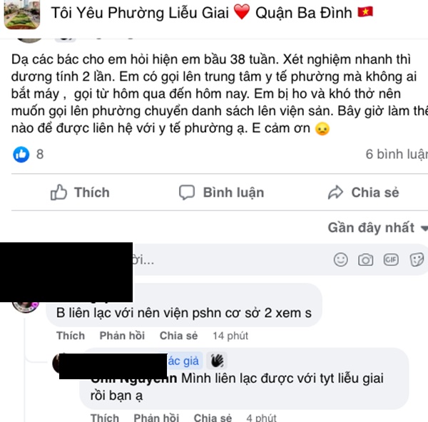 Bà bầu 38 tuần dương tính, gọi báo y tế phường hơn nửa ngày vẫn không thể liên lạc được-1
