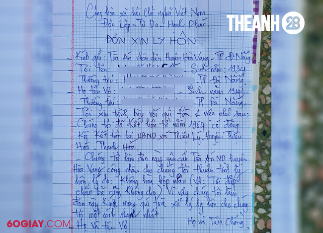 Đơn xin ly hôn của cụ ông 88 tuổi với bà vợ kết hôn gần 60 năm: Yêu cầu xử theo cách nhanh nhất, xem đến lý do mới bất ngờ-2