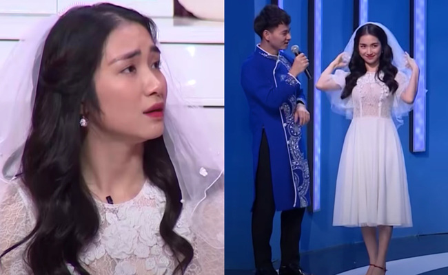 Cảnh Hòa Minzy mặc áo cưới trên sóng VTV, nhắc chuyện ăn cơm trước kẻng-1