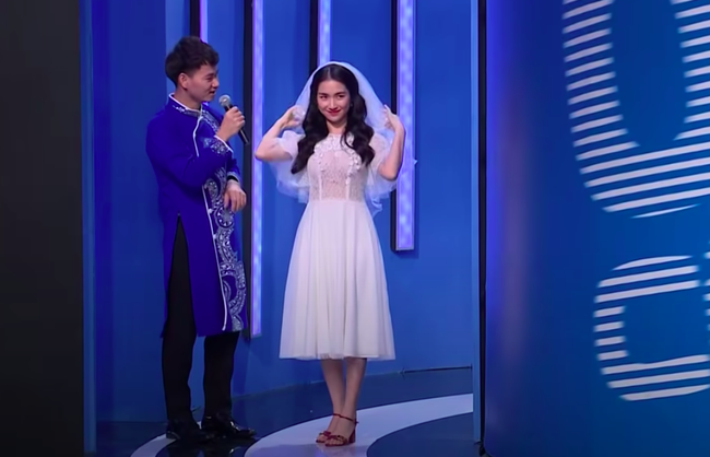 Cảnh Hòa Minzy mặc áo cưới trên sóng VTV, nhắc chuyện ăn cơm trước kẻng-3