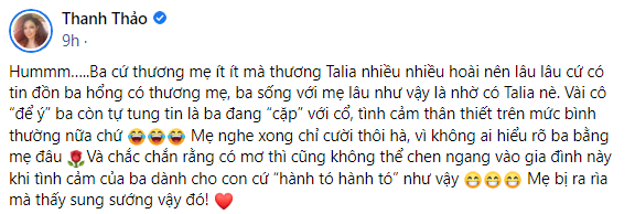 Thanh Thảo bất ngờ dằn mặt kẻ thứ 3 có mơ thì cũng không thể chen ngang vào gia đình này-1