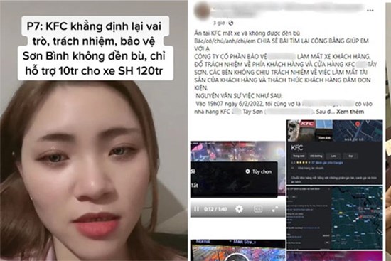 Hai vợ chồng đi ăn KFC bị trộm mất xe SH 120 triệu, quản lý cửa hàng đổ lỗi cho bảo vệ, bảo vệ... 