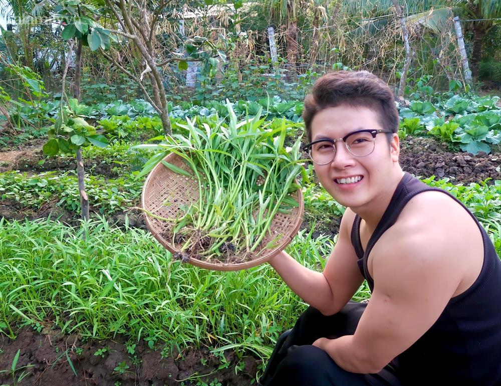 Khu vườn sai trĩu của chàng trai bị liệt hai chân, ngồi trên xe lăn chăm rau, quả mỗi ngày-1