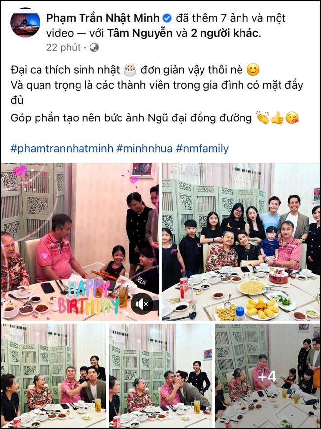 Đại gia Minh Nhựa khoe bữa tiệc gia đình đầy đủ các thành viên, Mina Phạm lại được chú ý nhất vì nhan sắc quá lạ-1