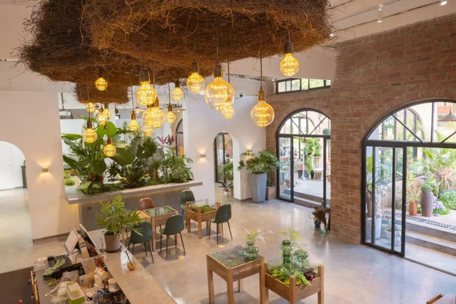 Nữ phóng viên nghỉ việc để cải tạo nhà xưởng cũ 600m² thành ngôi nhà ngập tràn hoa-18